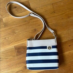 Striped Navy and Cream Spartina Crossbody Bag